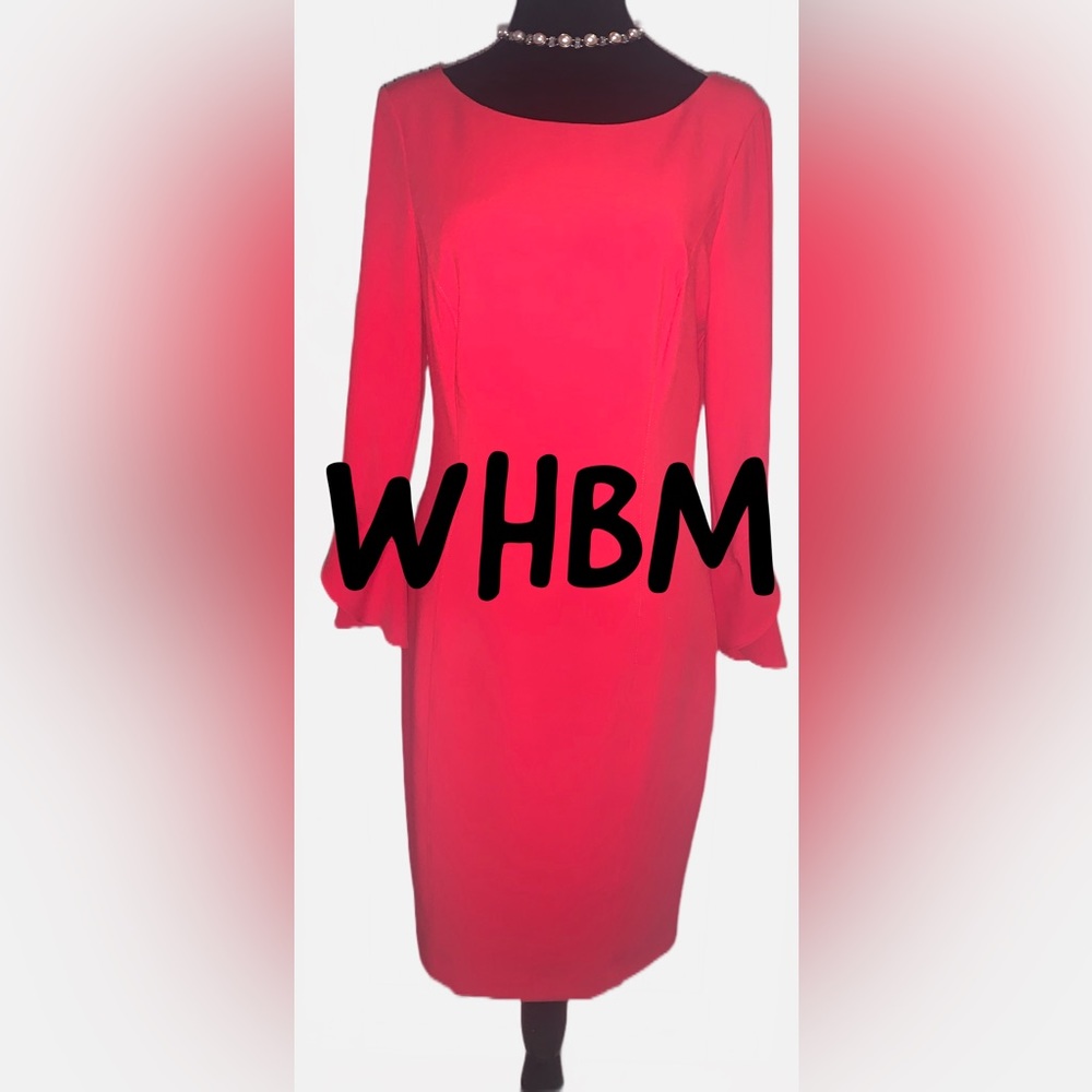 Elegant‎ Sheath Dress with Flutter Sleeve—NWT-WHBM